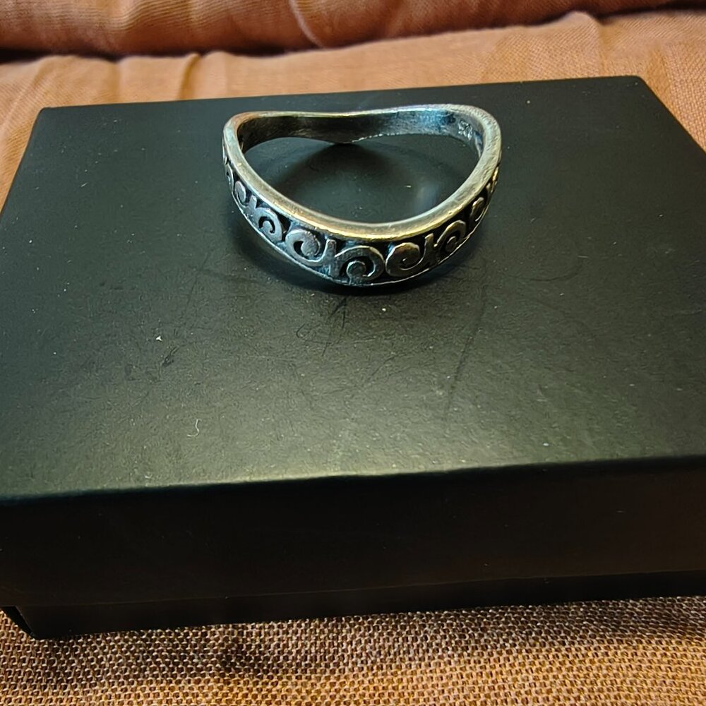 Sterling Silver 925 Balinese Scrolls Band Ring